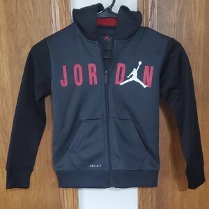 Jordan Kids' Black and Gray Zip-Up Jacket